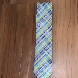 OK! Brand light green plaid tie